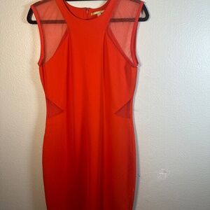 Orange Peak-A-Boo Dress
